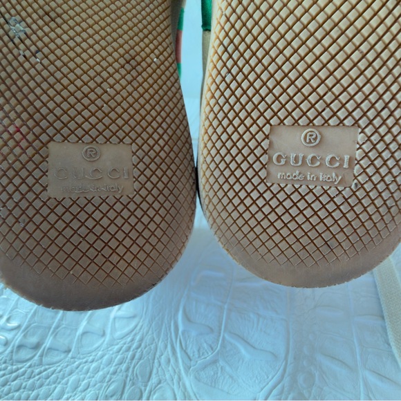 Gucci Leather Web Stripe Sneakers, tennis shoes , athletic wear– Yellow Size 39. - Picture 12 of 13